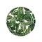25 White 7" Round Paper Plates Tropical Leaves Design Party Disposable Tableware